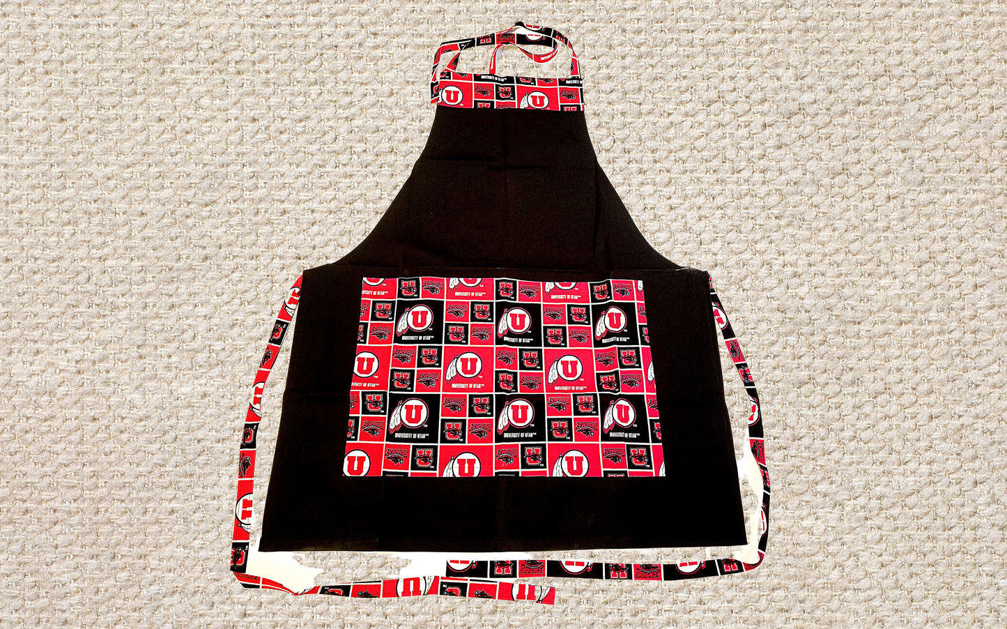 HANDMADE APRONS for College Fans: Tailgate Parties, BBQs and Everyday Use Made Easy! One Size Fits Up to 4X Size, Durable & Great Gift Idea!