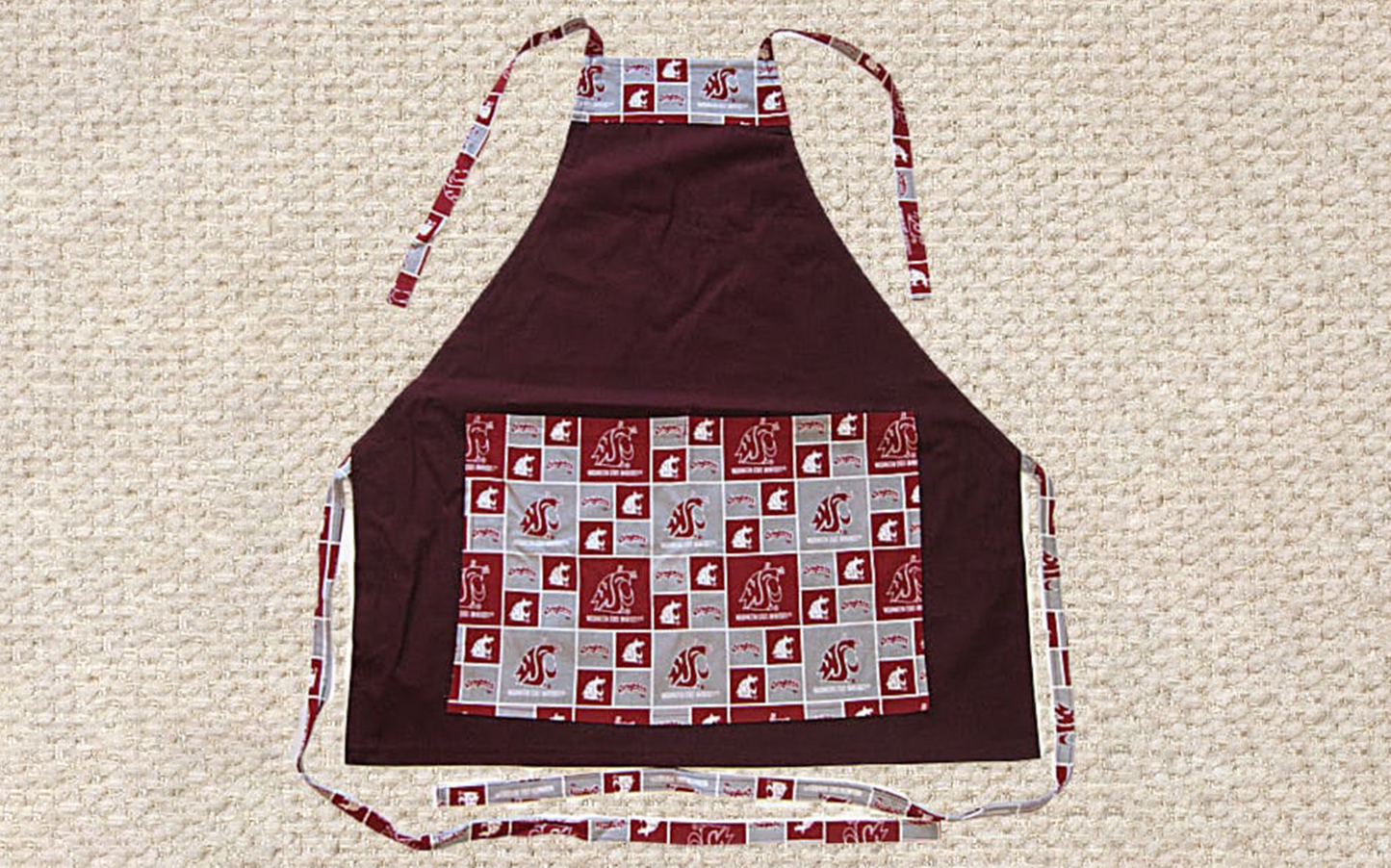 HANDMADE APRONS for College Fans: Tailgate Parties, BBQs and Everyday Use Made Easy! One Size Fits Up to 4X Size, Durable & Great Gift Idea!