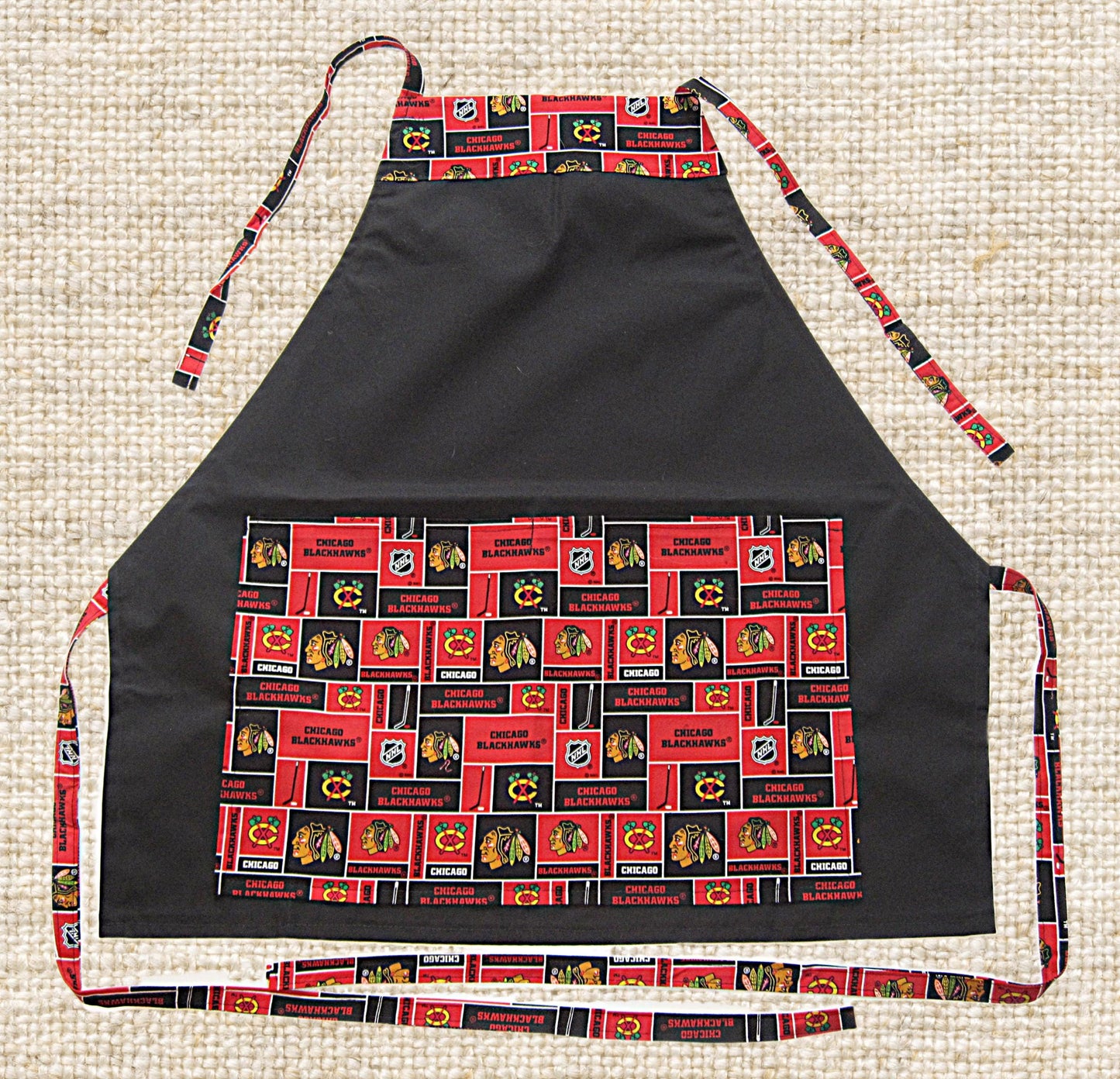 Favorite HOCKEY APRONS - Great for BBQ, Tail Gating & Everyday Use. Unisex - One Size Fits Up to 4X. Washable, Easy Care, Great Gift Idea!