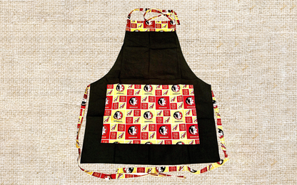 HANDMADE APRONS for College Fans: Tailgate Parties, BBQs and Everyday Use Made Easy! One Size Fits Up to 4X Size, Durable & Great Gift Idea!