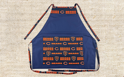 ULTIMATE BBQ APRON for Grill Masters! Unisex Up to 4X Size - Easy Clean & Durable, Ideal Gift Choice. Cheer on your favorite football team.