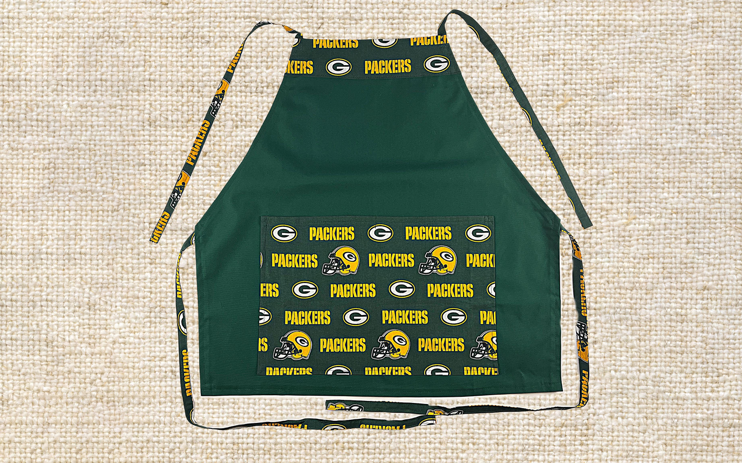 Favorite FOOTBALL APRONS - Great for BBQ, Tail Gating & Everyday Use. Unisex - One Size Fits Up to 4X. Washable, Easy Care, Great Gift Idea!