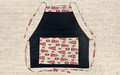 ULTIMATE BBQ APRON for Grill Masters! Unisex Up to 4X Size - Easy Clean & Durable, Ideal Gift Choice. Cheer on your favorite football team.