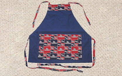 HANDMADE APRONS for College Fans: Tailgate Parties, BBQs and Everyday Use Made Easy! One Size Fits Up to 4X Size, Durable & Great Gift Idea!