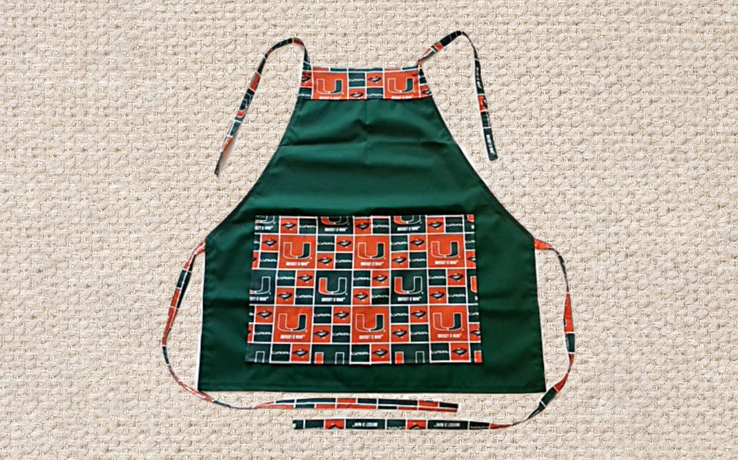 HANDMADE APRONS for College Fans: Tailgate Parties, BBQs and Everyday Use Made Easy! One Size Fits Up to 4X Size, Durable & Great Gift Idea!